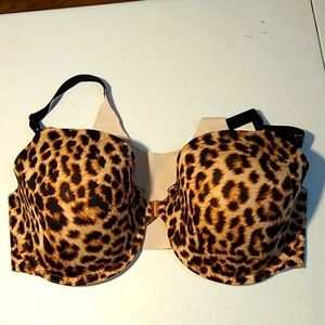 Soma Vanishing Back Bra 38 DD Leopard Print